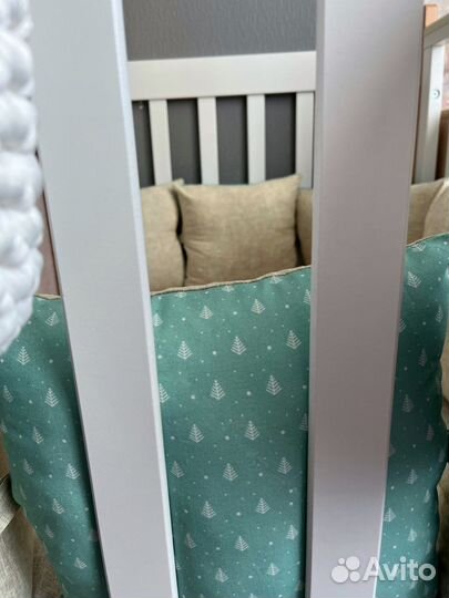 Бортики в детскую кроватку + простыня (комплект)