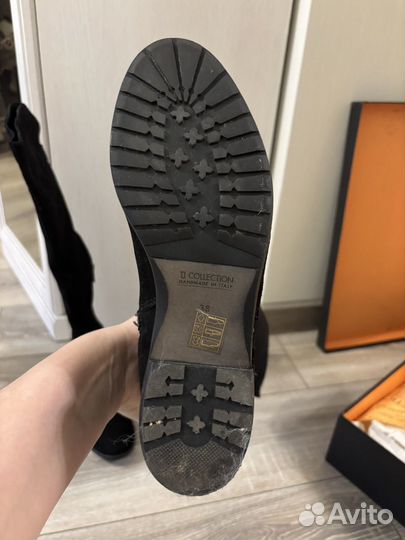 Зимние женские сапоги 38 натуральная замша