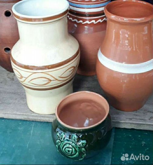 Глиняные крынка кувшин СССР бутыль разные
