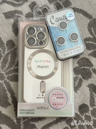 Чехол и линзы для айфон 15 про