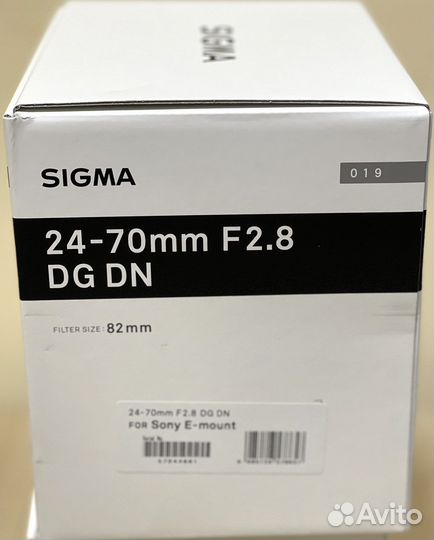 Sigma AF 24-70mm f/2.8 DG DN ART Sony E Новый