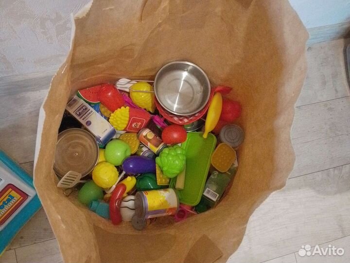 Касса со звуком и большой набор продуктов