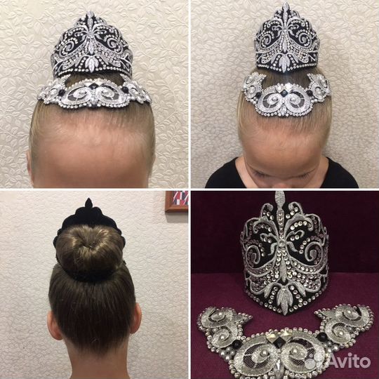 Корона на шишку(или гульку, пучок) для худ.гимнаст