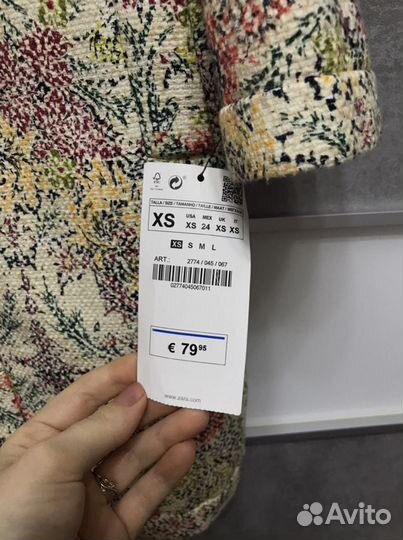 Жакет / пальто/ пиджак Zara Новый XS