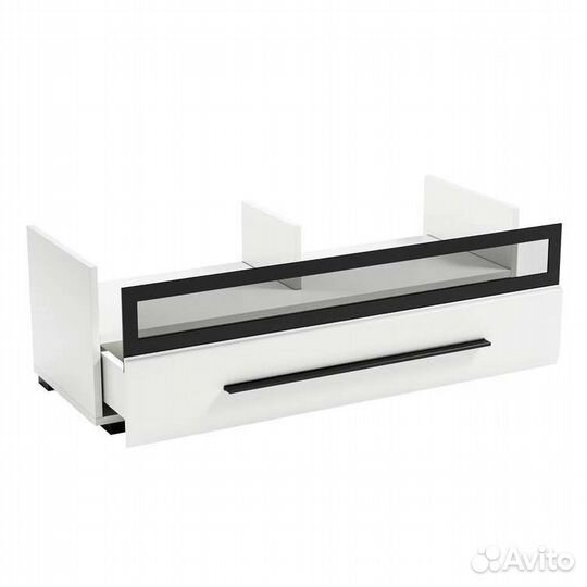 Тумба под тв белый глянец 