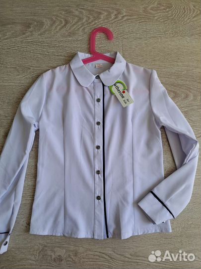 Школьная блузка на девочку, рост 128 см