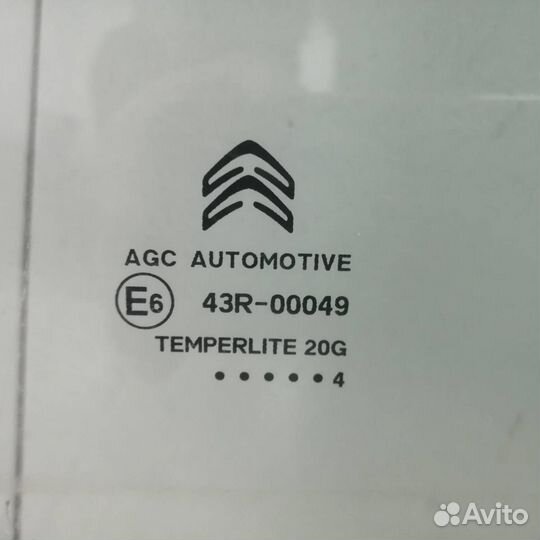 Стекло двери задней левой Citroen C4 2011
