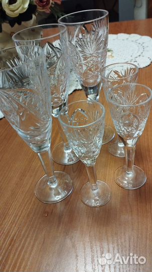 Хрусталь бокалы фужеры стаканы