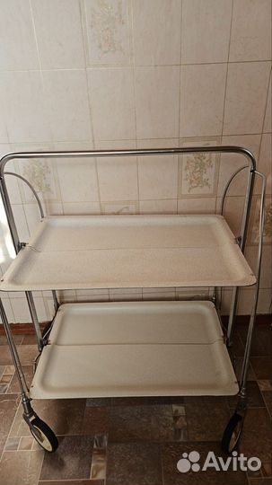 Сервировочный столик на колёсах складной