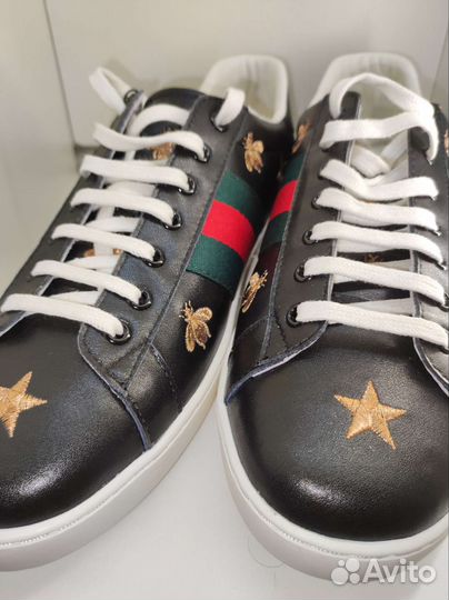 Gucci Ace Sneakers With Bees And Stars