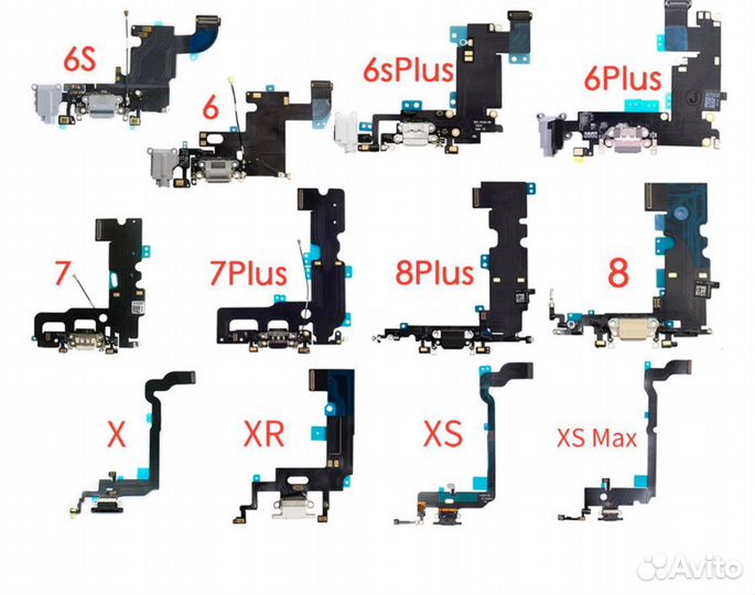 Шлейф зарядки + микрофон iPhone системный разъем