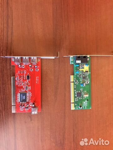 PCI сетевые карты, USB2 контролеры, модем