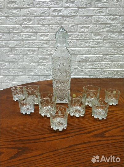 Стопки и графин Гусь-хрустальный