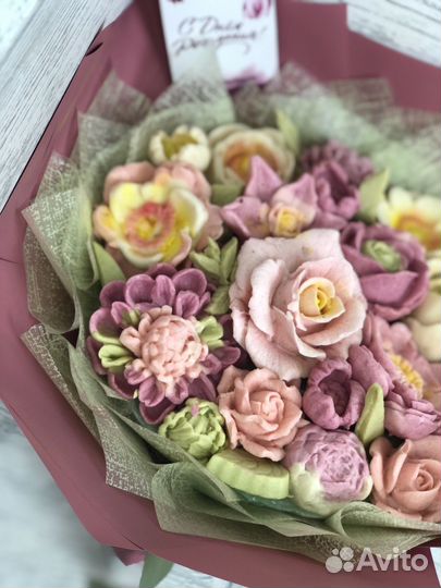 Зефирные цветы на 1 сентября букет