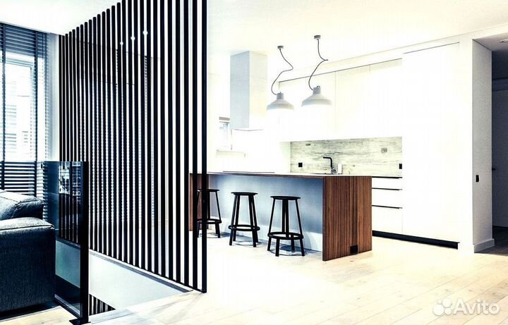 Раздвижные реечные перегородки