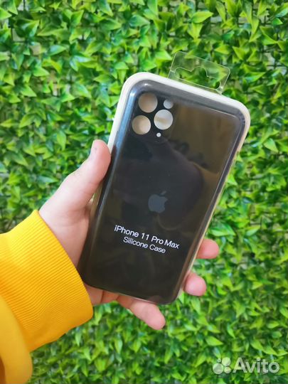 Чехол на iPhone 11 Pro Max с защитой камеры(Black)