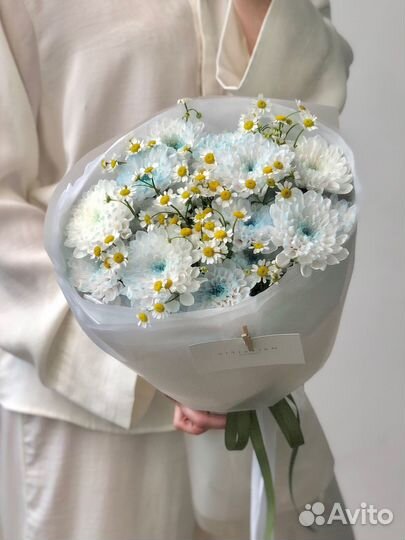 Букет с ромашками