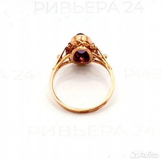 Золотое Кольцо с корундом СССР 583 пробы 4.79 грам