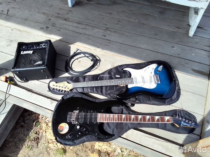 Электрогитары и комбик ibanez fabio laney