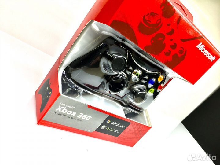 Геймпад xbox360 с проводом,тёмно-чёрные