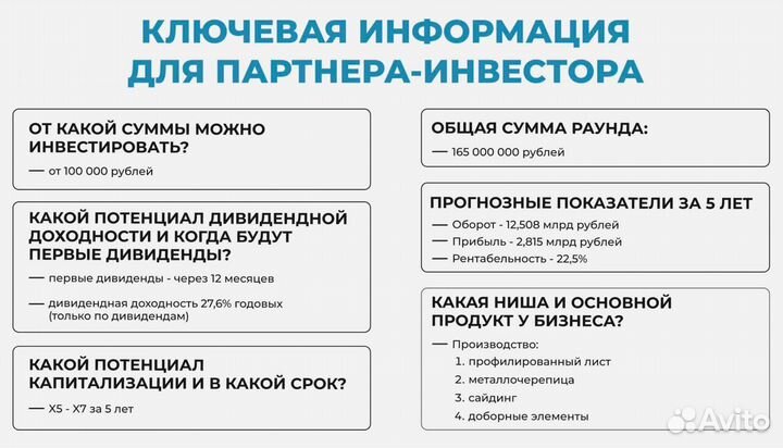Инвестиции в производство металлопроката с доходом