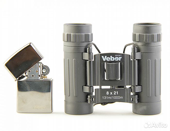 Бинокль бн 8х21 veber-sport черный