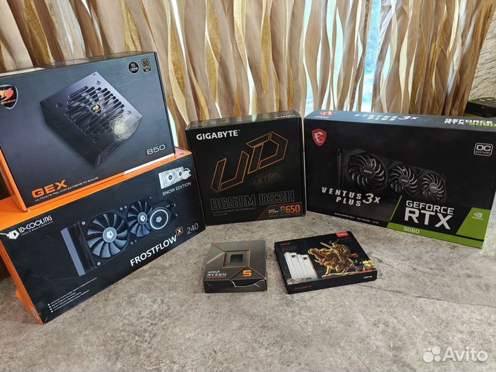 Игровой пк Ryzen 7600x Rtx 3080, монитор 165гц