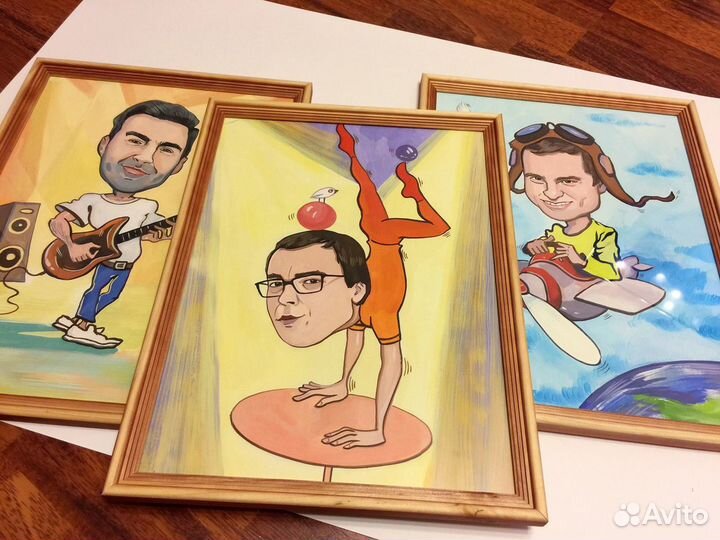 Шарж по фото/аватар/красками И цифровой