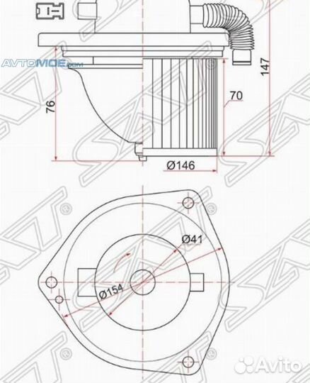 Мотор отопителя ST7415076K10 SAT