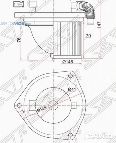 Мотор отопителя ST7415076K10 SAT