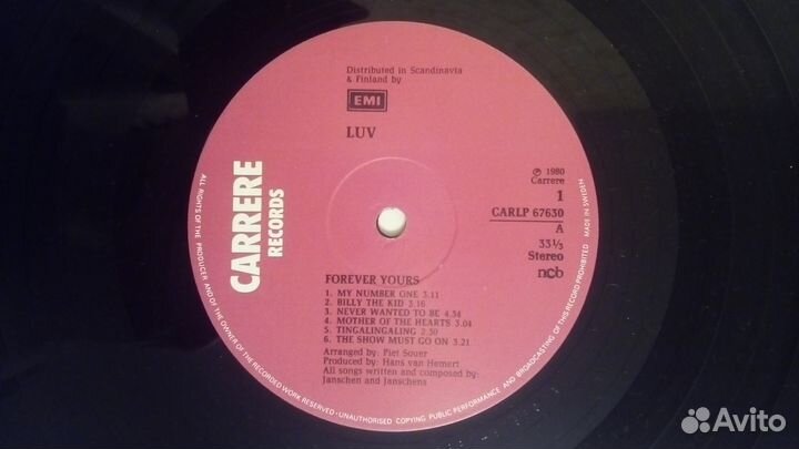 LP Luv' - Forever Yours Sweden Carrere 1980г