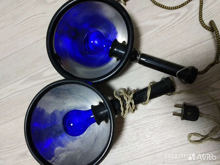 Синяя лампа для прогревания