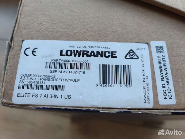 Эхолот Lowrance Elite 7 FS новый в наличии