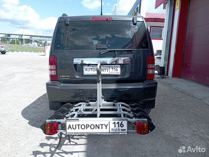 Велоплатформа на фаркоп для 4 велосипедов откидная