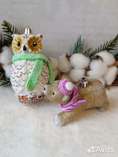 Новогодние ёлочные игрушки ручной работы