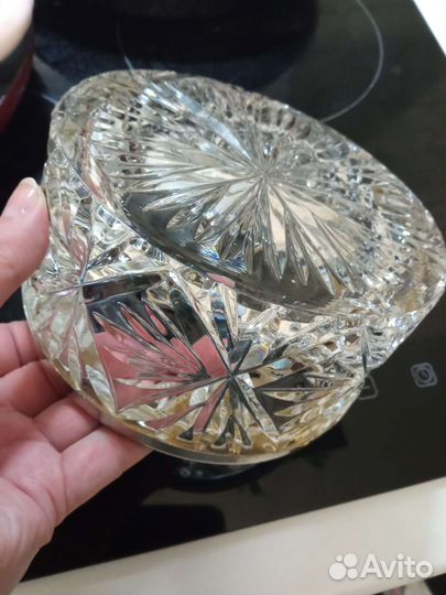 СССР хрусталь с металлическим ободком