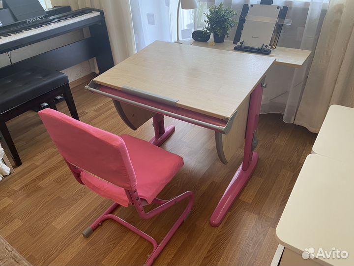 Растущая парта и стул деми