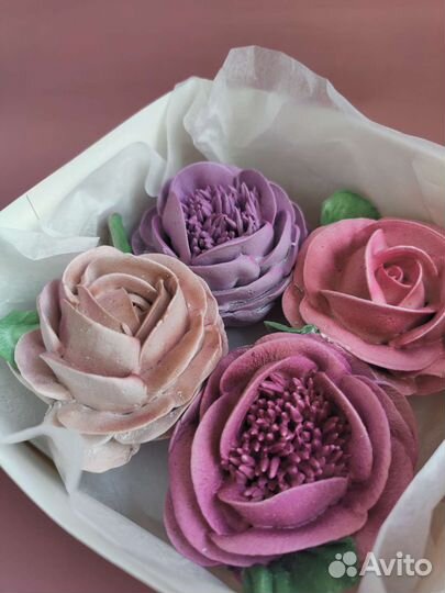 Цветы из зефира, зефирные цветы, сладкий подарок