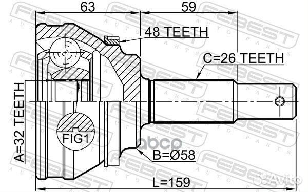 6510-003A48 ШРУС наружный к-кт Lifan Solano I