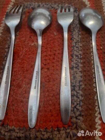 Столовые приборы времен СССР - ложки, вилки, ножи