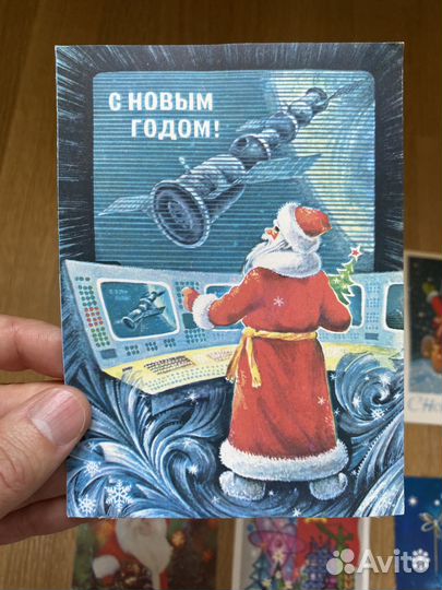 Новогодние открытки СССР, 18 шт