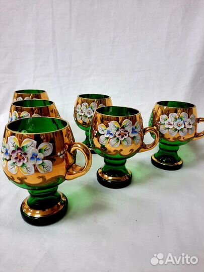 Набор бокалов для пунша и крюшона.Bohemia