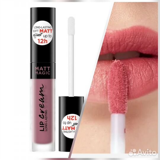 Жидкая матовая помада для губ eveline 01 magic
