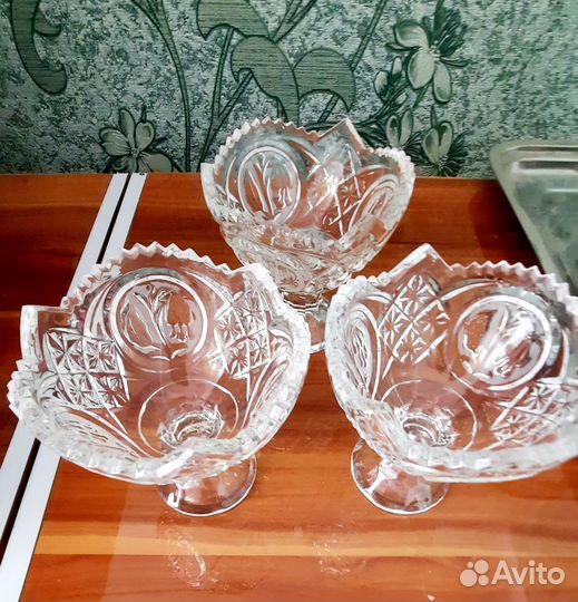 Вазочка, винтажный хрусталь СССР