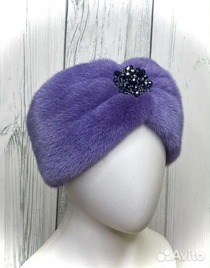 Повязка на голову норковая
