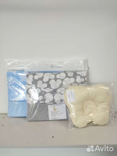 Детское одеяло, подушка в кроватку