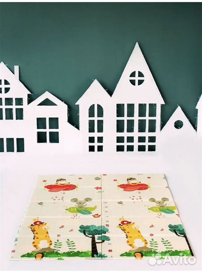 Складной двухсторонний детский коврик