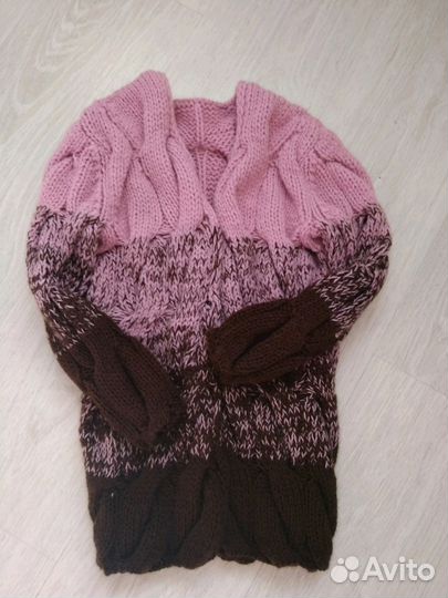 Кардиган и шапочка,ручная работа