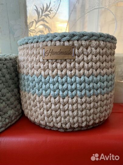 Вязаные корзины