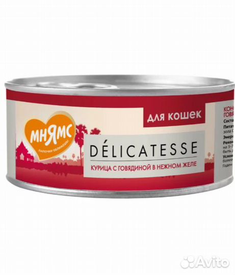 Мнямс Delicatesse влажный дополнительный корм для